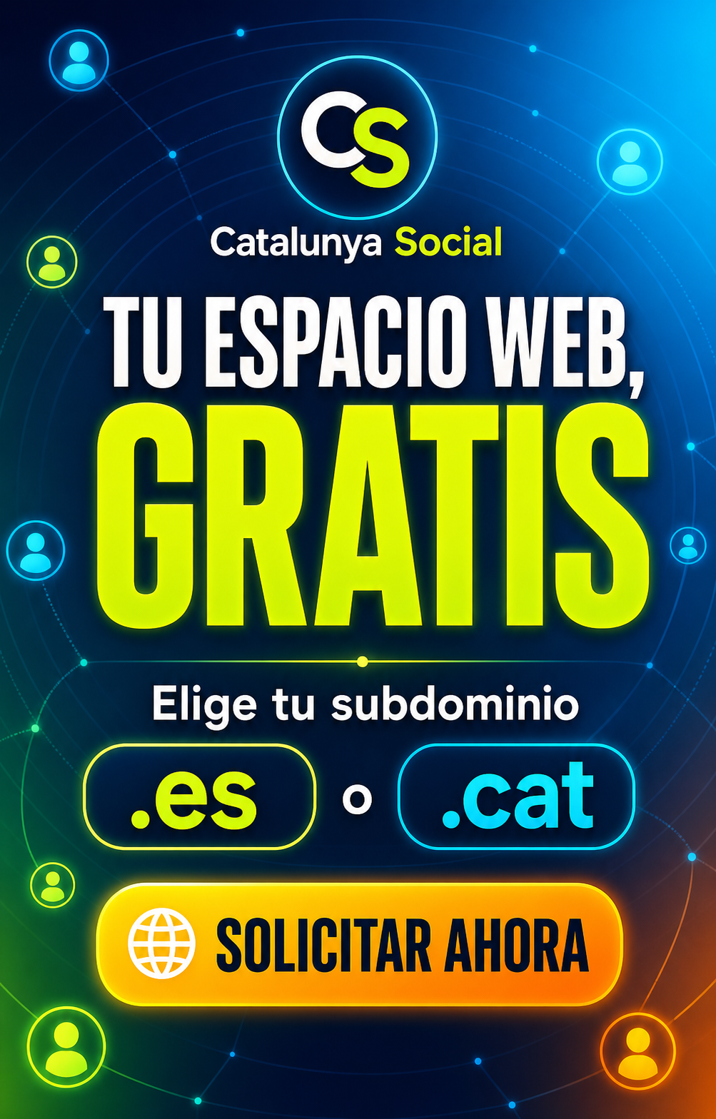 Publicidad del espacio web gratuito con subdominio .es o .cat